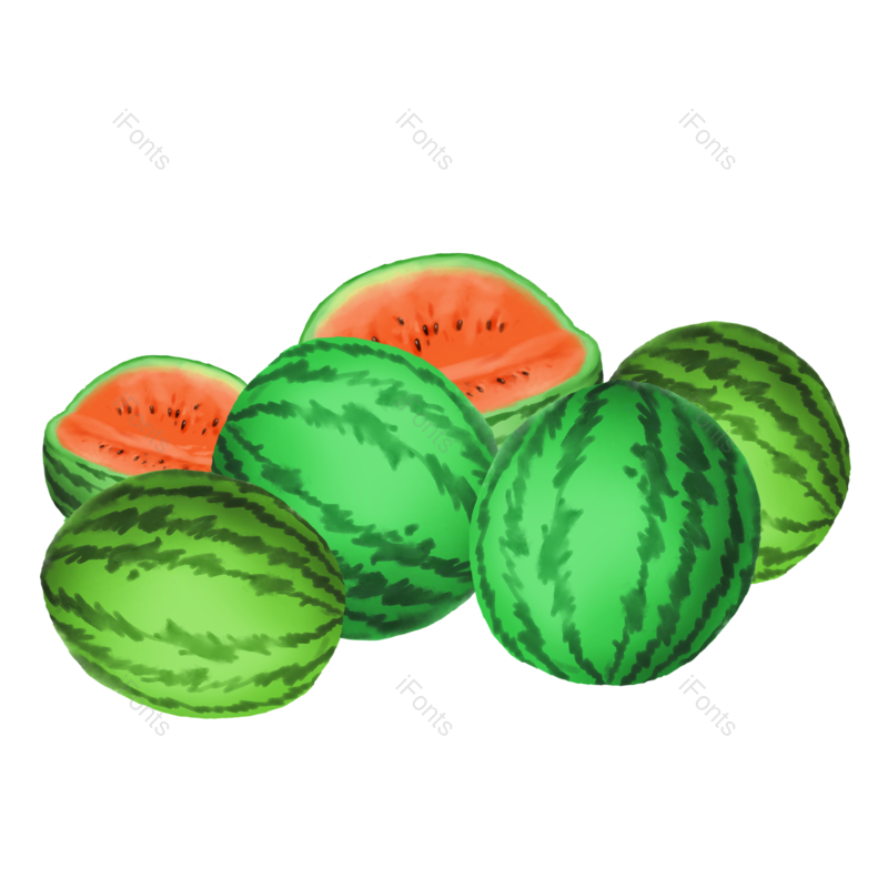 西瓜图片,小满元素,夏天PNG,水果免抠素材